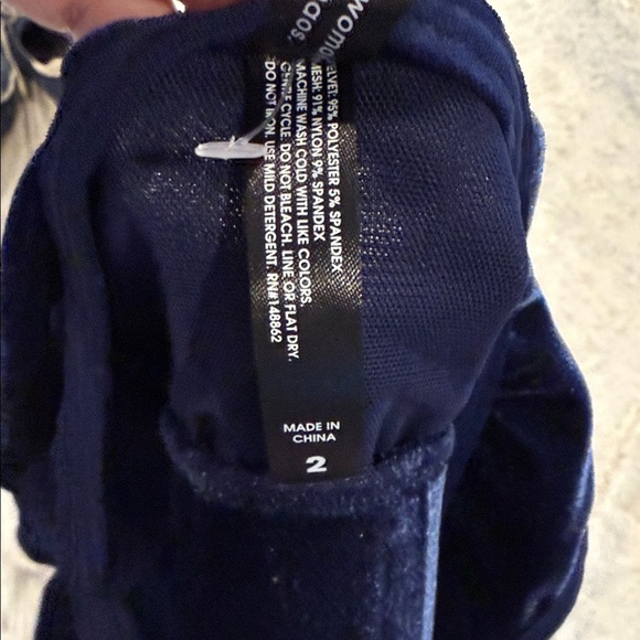 Stylish Velvet Navy Bra 2 - Picture 5 of 8